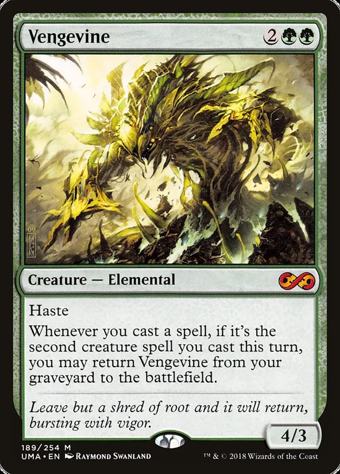 2018 Ultimate Masters Vengevine mythic #189 unlisted card image