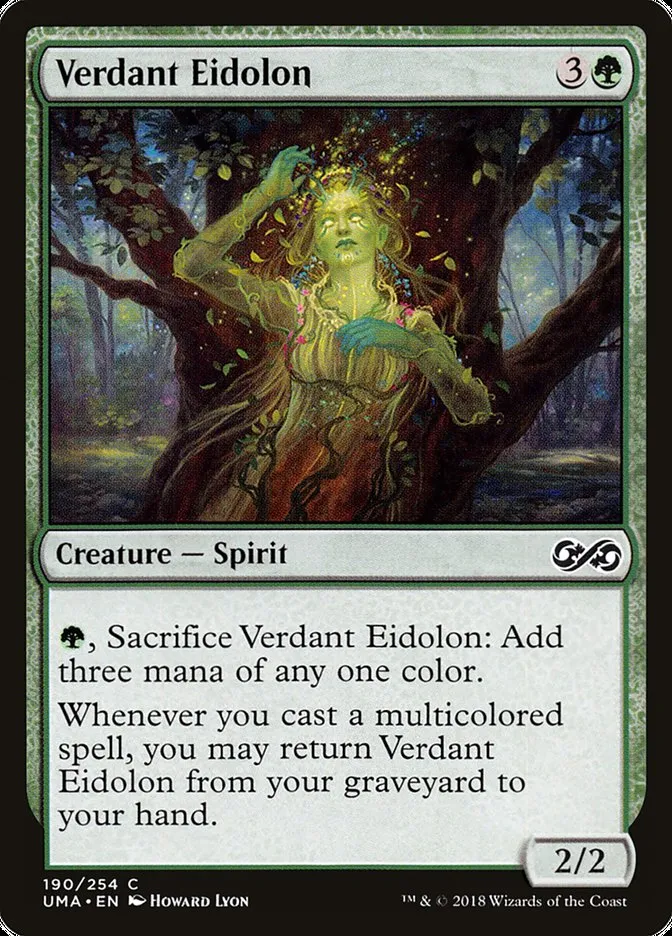 2018 Ultimate Masters Verdant Eidolon common #190 unlisted card image
