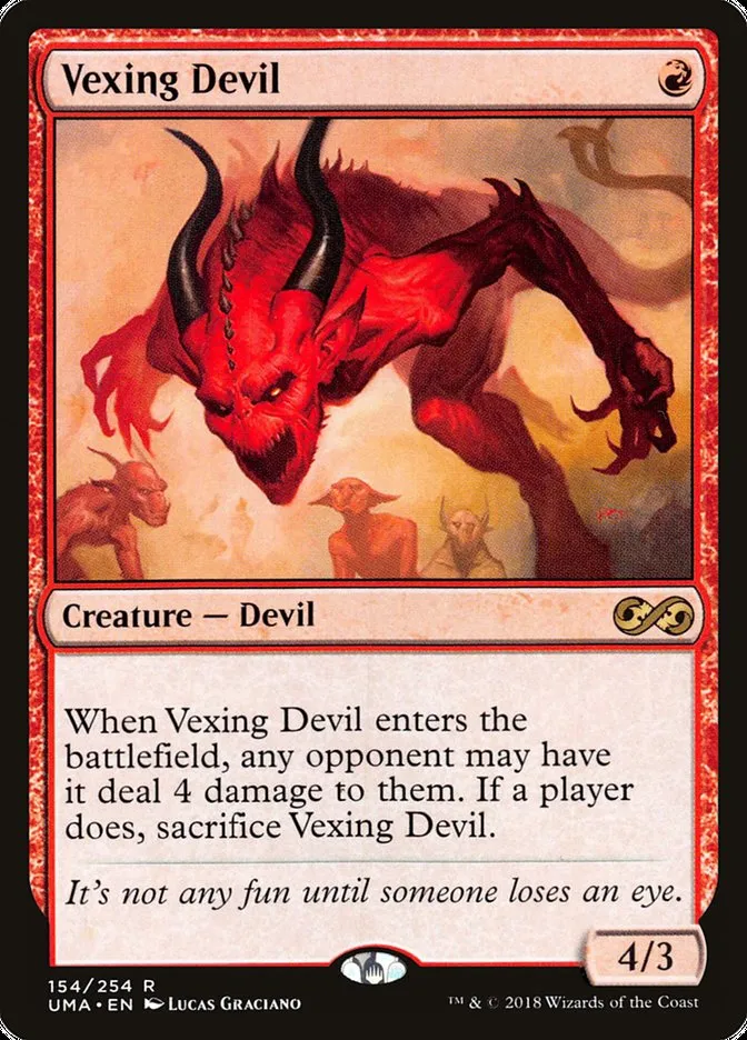 2018 Ultimate Masters Vexing Devil rare #154 unlisted card image