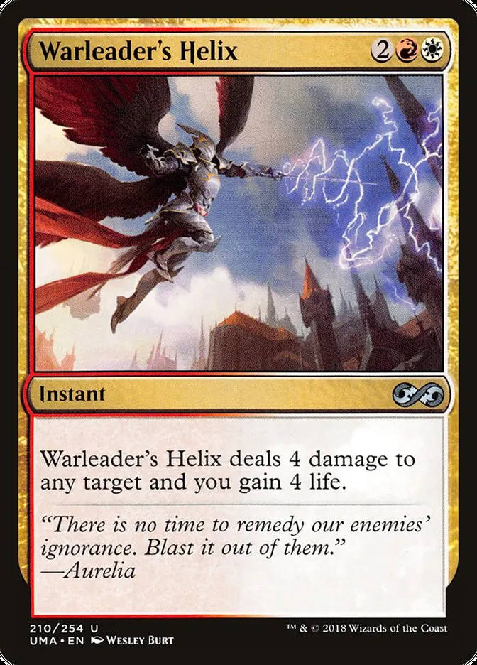 2018 Ultimate Masters Warleader's Helix uncommon #210 unlisted card image