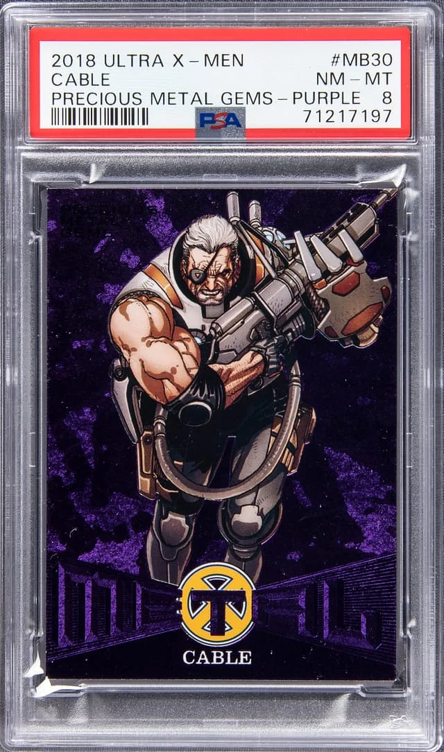 2018 Ultra Cable X-Men Precious Metal Gems Purple #MB30 card image