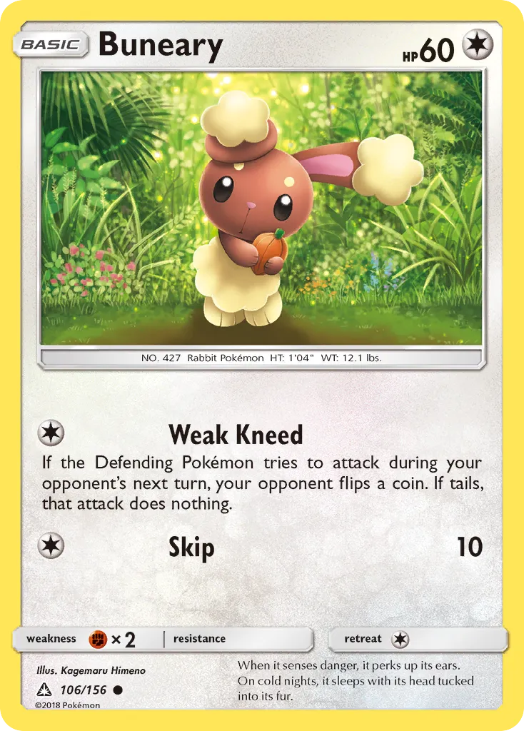 2018 Ultra Prism Buneary Common #106/156 Common card image