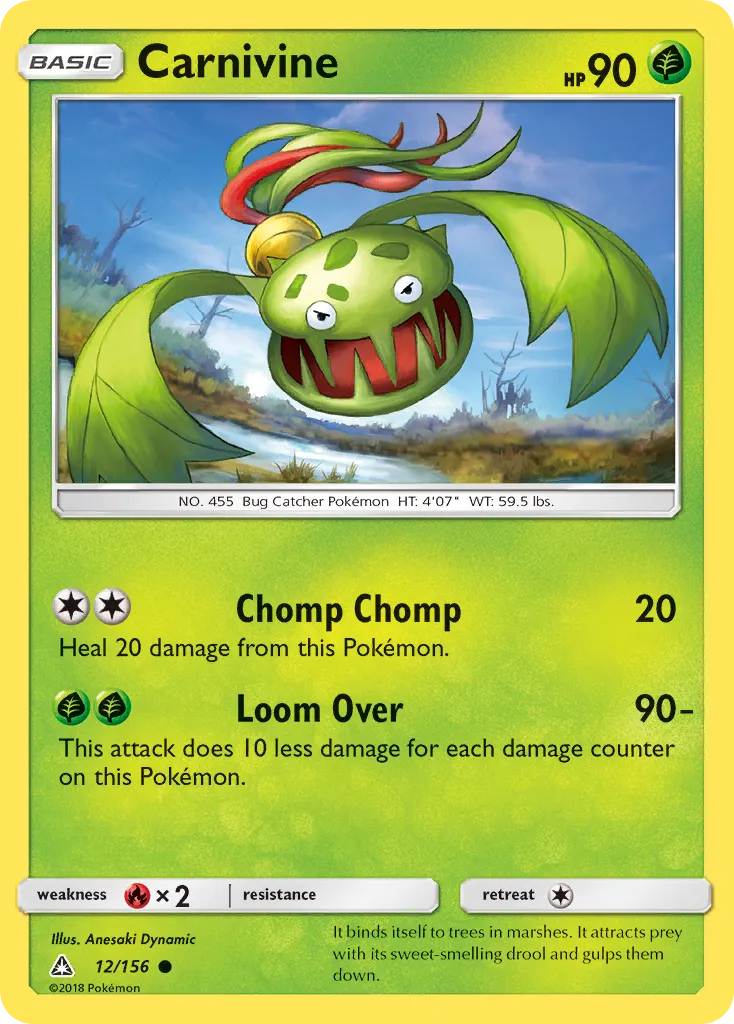 2018 Ultra Prism Carnivine #012/156 Common card image