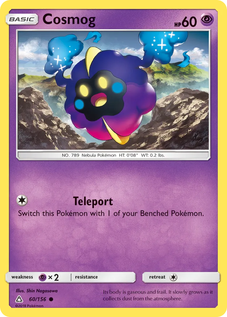 2018 Ultra Prism Cosmog Common #060/156 Common card image