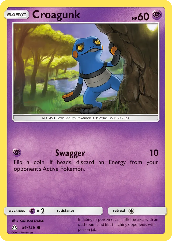 2018 Ultra Prism Croagunk #056/156 Common card image