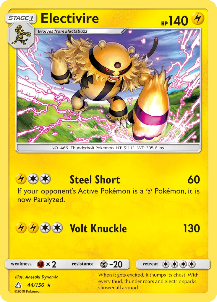 2018 Ultra Prism Electivire #044/156 Rare card image
