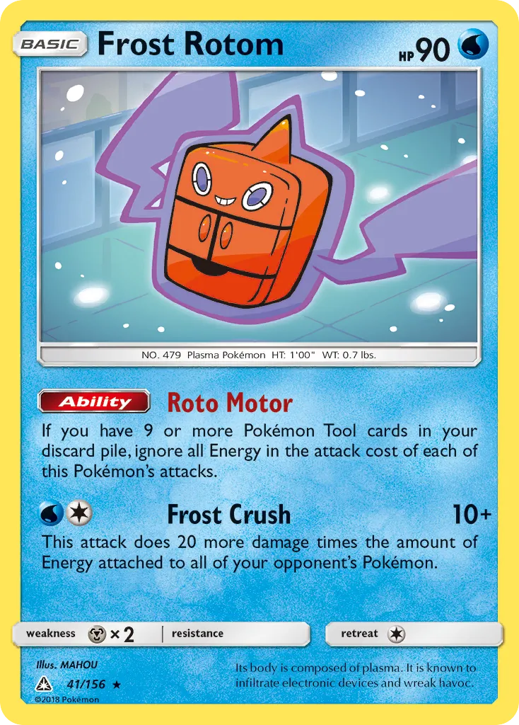 2018 Ultra Prism Frost Rotom #041/156 Rare card image