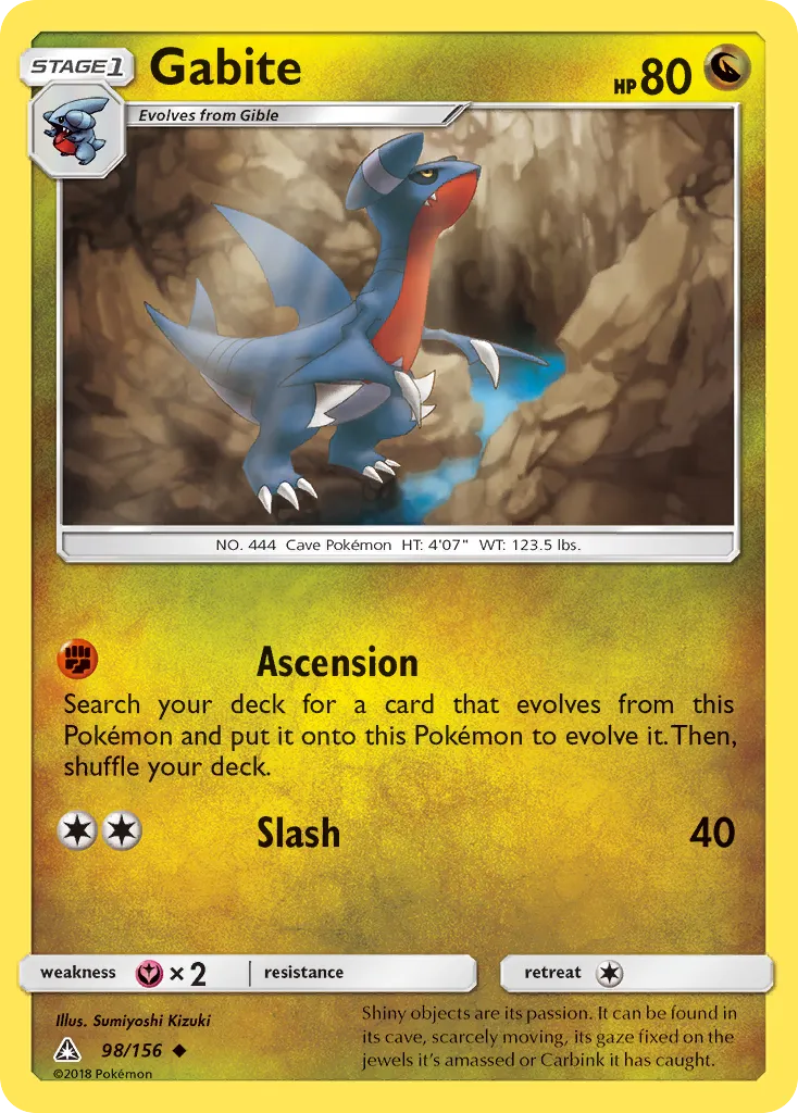 2018 Ultra Prism Gabite #098/156 Uncommon card image