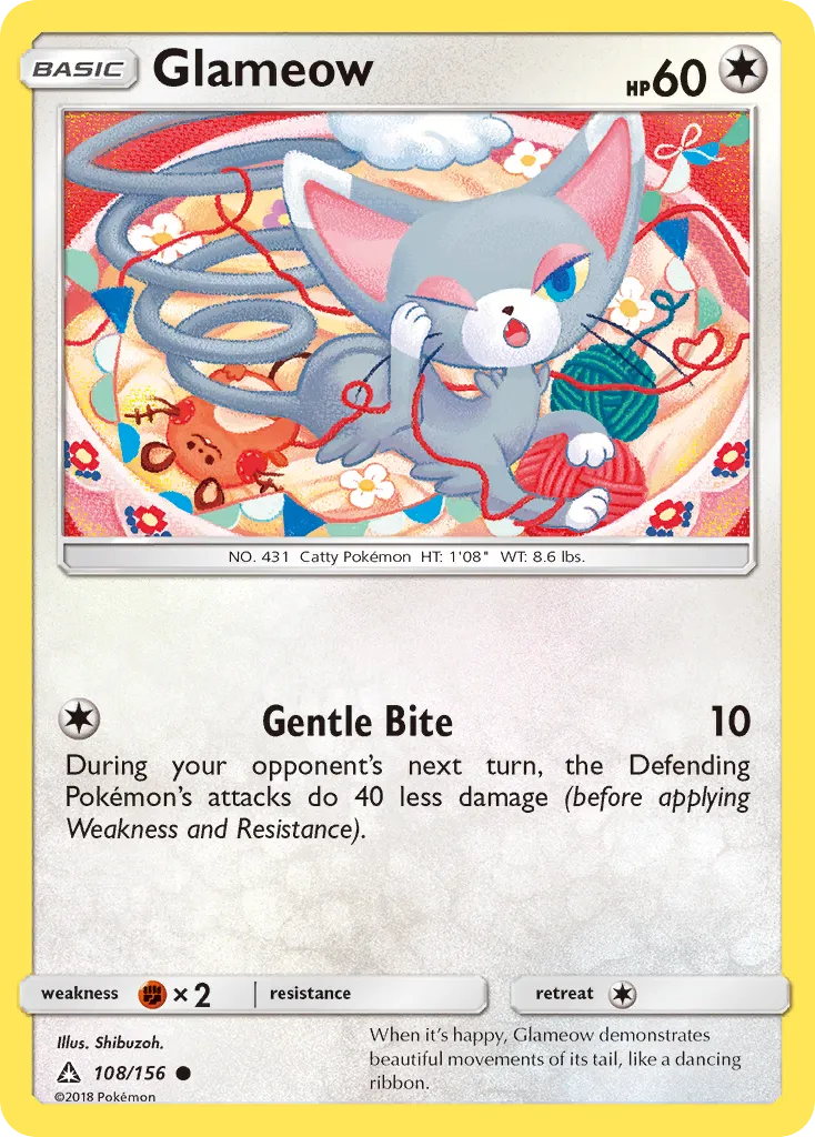 2018 Ultra Prism Glameow #108/156 Common card image