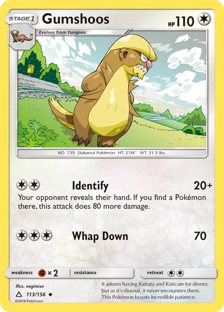 2018 Ultra Prism Gumshoos #113/156 Uncommon card image