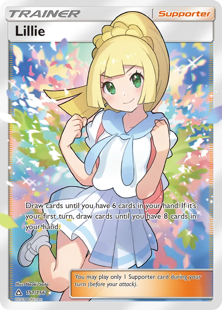 2018 Ultra Prism Lillie #151/156 Rare Ultra card image