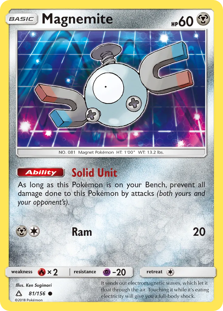 2018 Ultra Prism Magnemite #081/156 Common card image