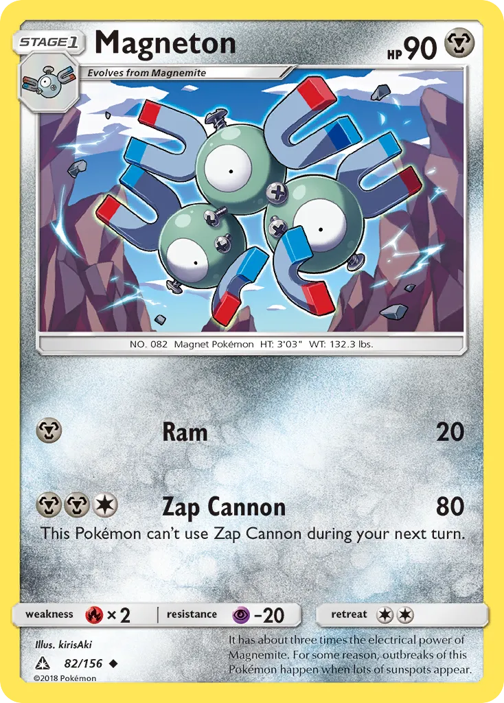 2018 Ultra Prism Magneton Uncommon #082/156 Uncommon card image