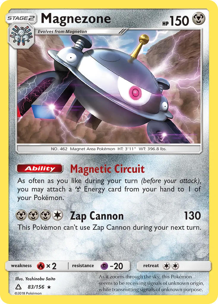 2018 Ultra Prism Magnezone #083/156 Rare Holo card image