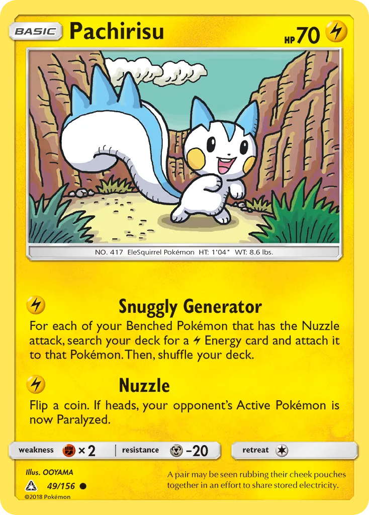 2018 Ultra Prism Pachirisu Common #049/156 Common card image