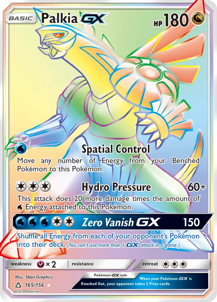2018 Ultra Prism Palkia-GX Rare Holo GX #101/156 Rare Holo GX card image