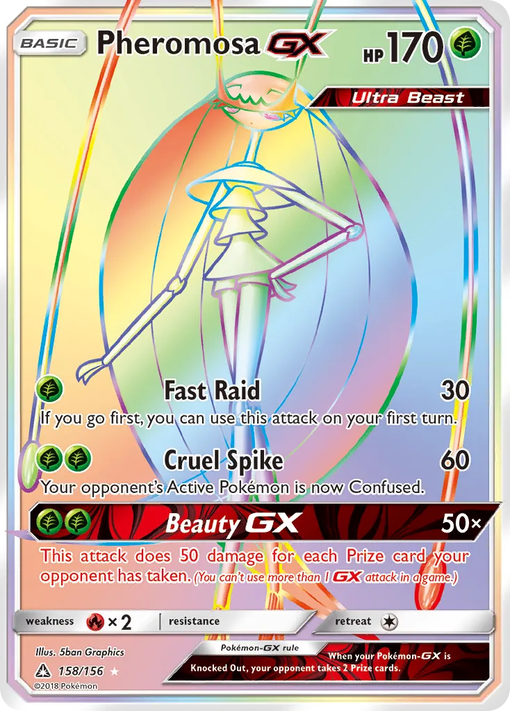 2018 Ultra Prism Pheromosa-GX #140/156 Rare Ultra card image