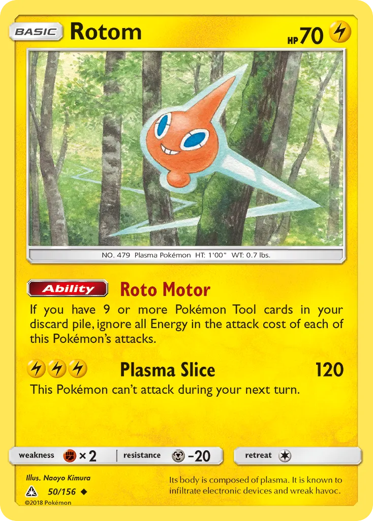 2018 Ultra Prism Rotom Uncommon #050/156 Uncommon card image