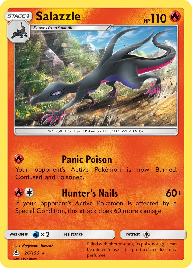 2018 Ultra Prism Salazzle #026/156 Rare card image