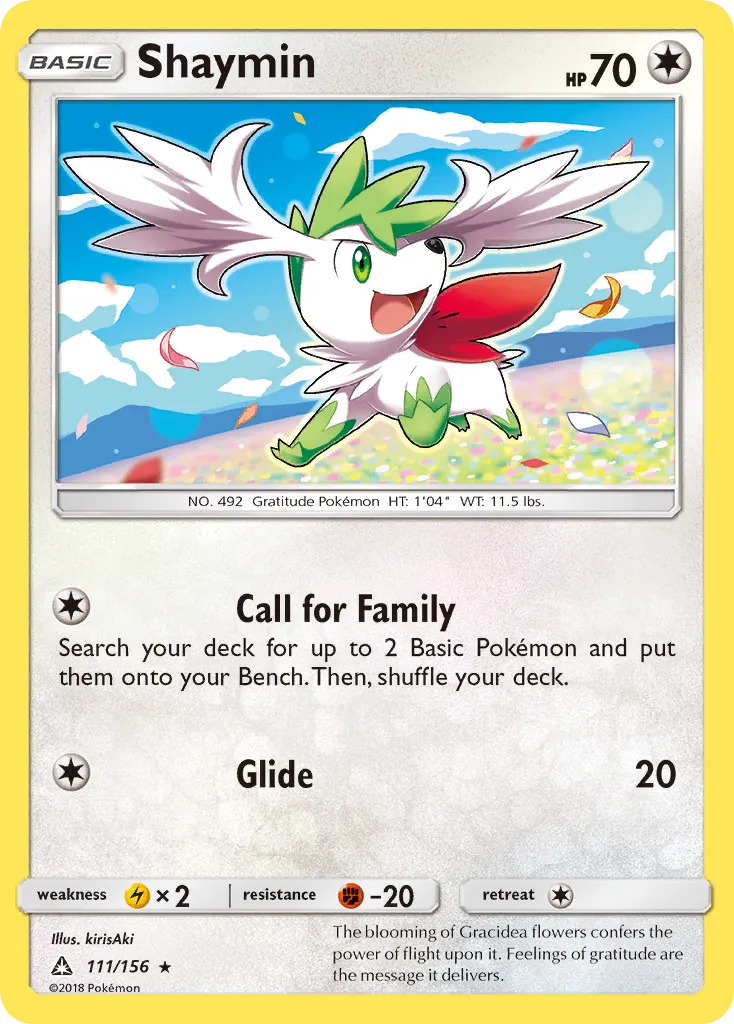 2018 Ultra Prism Shaymin #015/156 Rare Holo card image