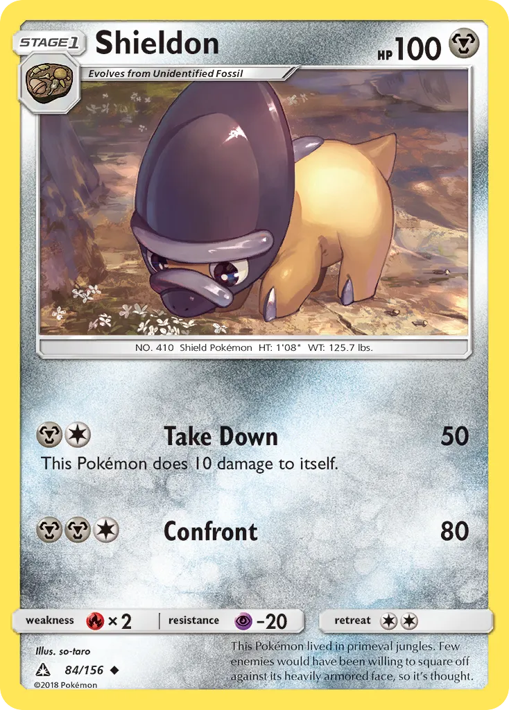 2018 Ultra Prism Shieldon Uncommon #084/156 Uncommon card image