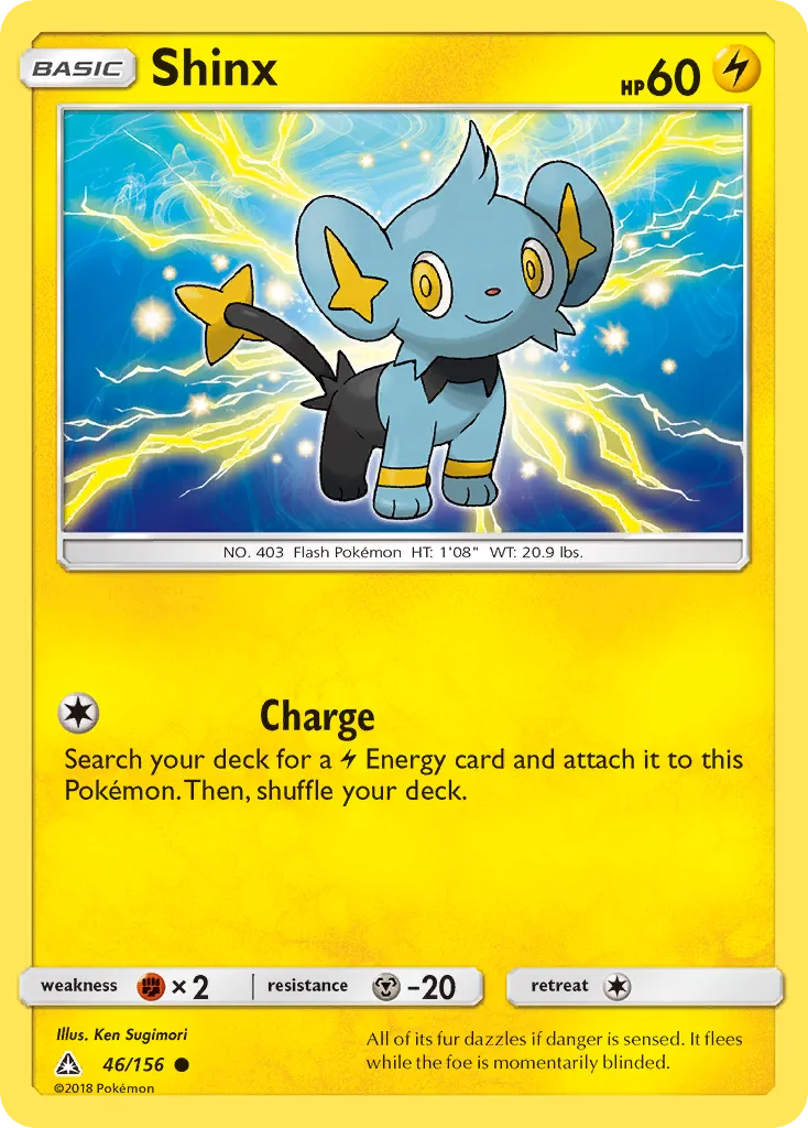 2018 Ultra Prism Shinx Common #045/156 Common card image