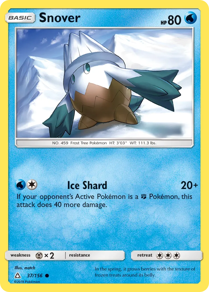 2018 Ultra Prism Snover Common #037/156 Common card image
