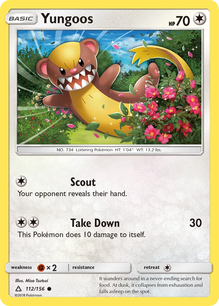 2018 Ultra Prism Yungoos Common #112/156 Common card image