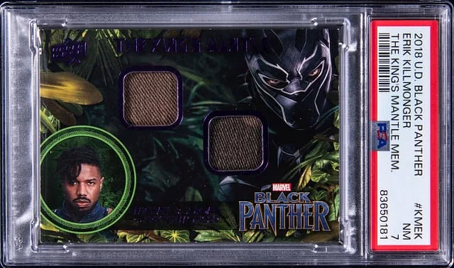 2018 Upper Deck Black Michael B. Jordan As Erik Killmonger Panther The Kings Mantle Memorabilia #KMEK card image