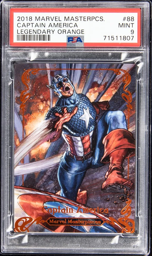 2018 Upper Deck Captain America Marvel Masterpieces Legendary Orange #88 card image