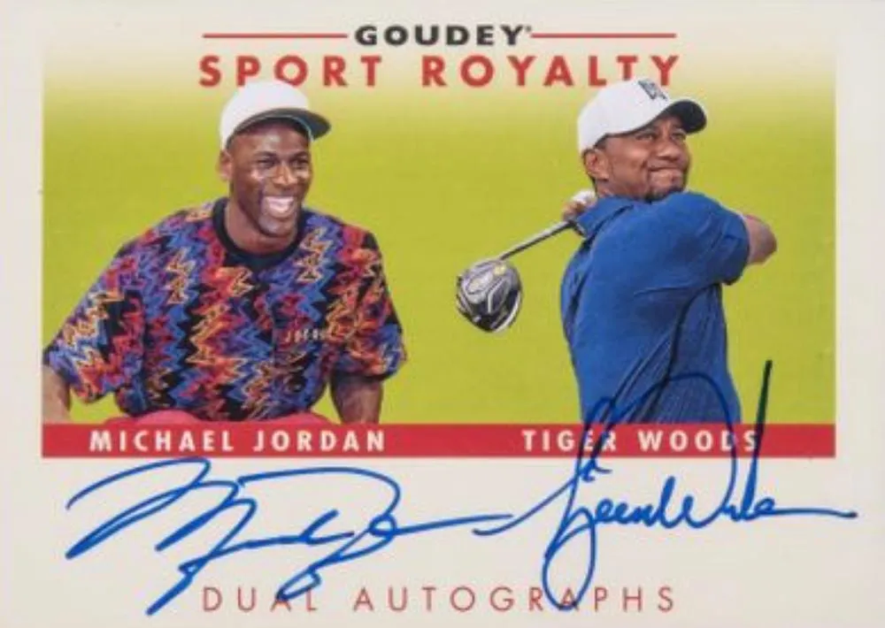 2018 Upper Deck Goodwin Champions Michael Jordan 2017 Upper Deck Goodwin Champions Update: Goudey Sport Royalty Dual Autographs #SRA-JW card image