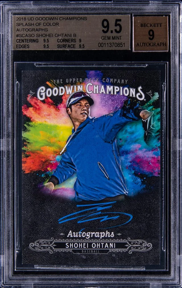 2018 Upper Deck Goodwin Champions Shohei Ohtani Splash of Color Autographs #SCA-SO card image