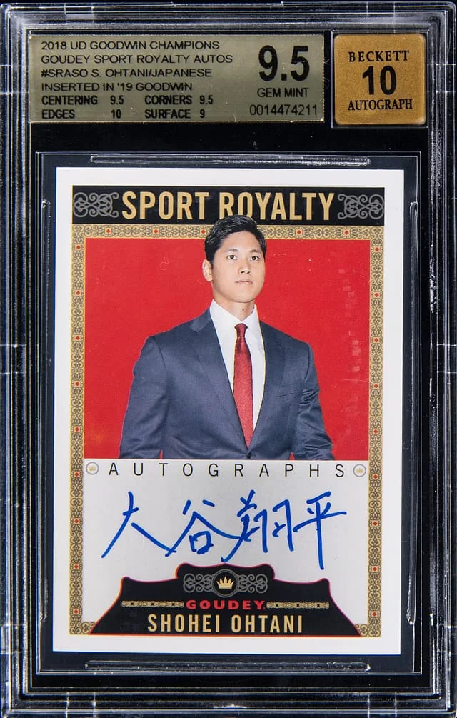 2018 Upper Deck Goodwin Champions Shohei Ohtani Goudey Sport Royalty Autographs '19 Goodwin Champions Update #SRA-SO card image