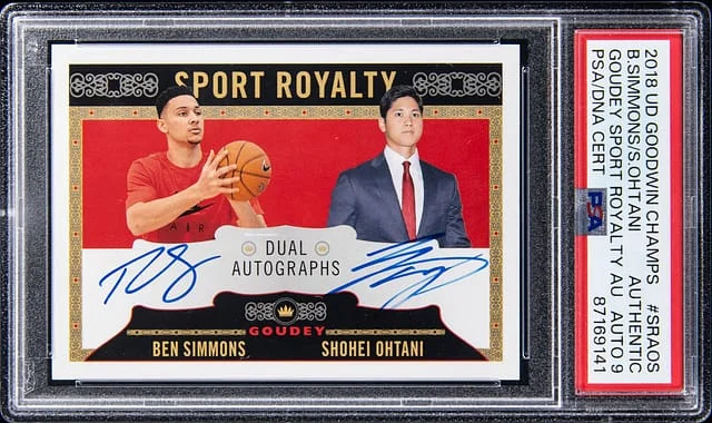 2018 Upper Deck Goodwin Champions Shohei Ohtani/Ben Simmons Goudey Sport Royalty Autograph #SRA-OS card image