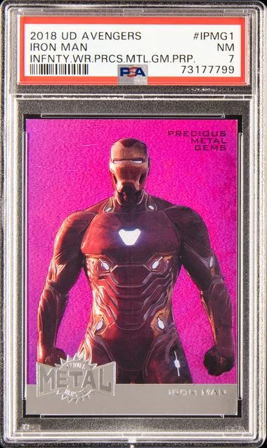 2018 Upper Deck Iron Man Avengers Infinity War Precious Metal Gems Purple #Ipmg1 card image