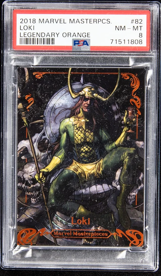 2018 Upper Deck Loki Marvel Masterpieces Epic Purple #82 card image