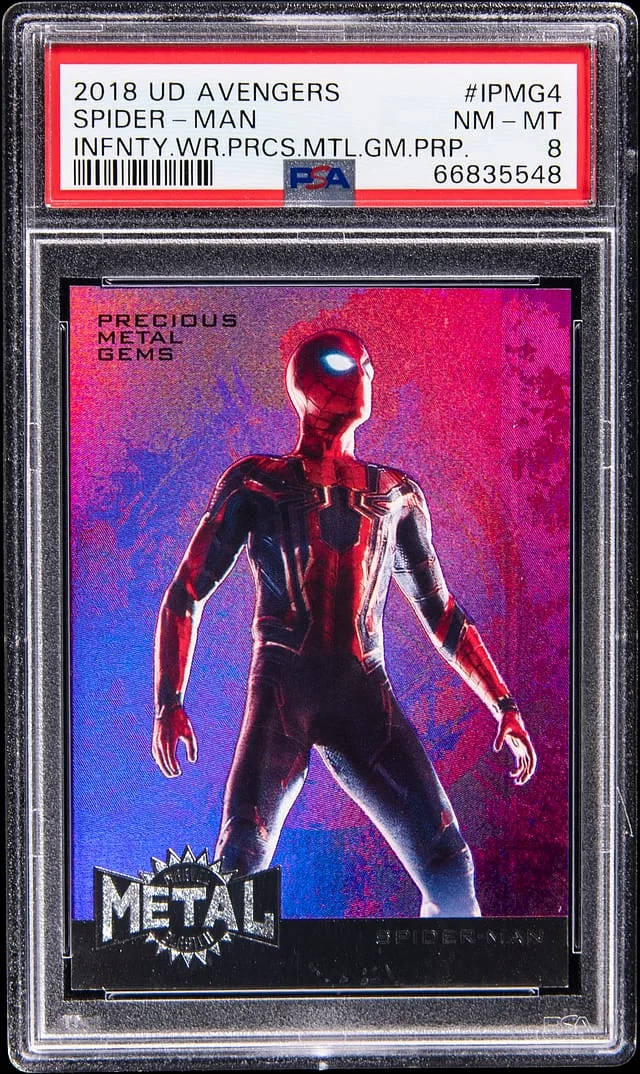 2018 Upper Deck Spider-Man Avengers Infinity War Precious Metal Gems (PMG) Purple #IPMG4 card image