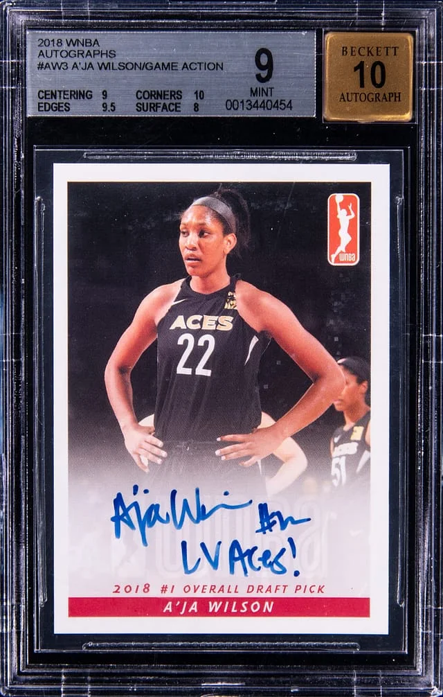 2018 WNBA Autographs A'ja Wilson #AW3 card image