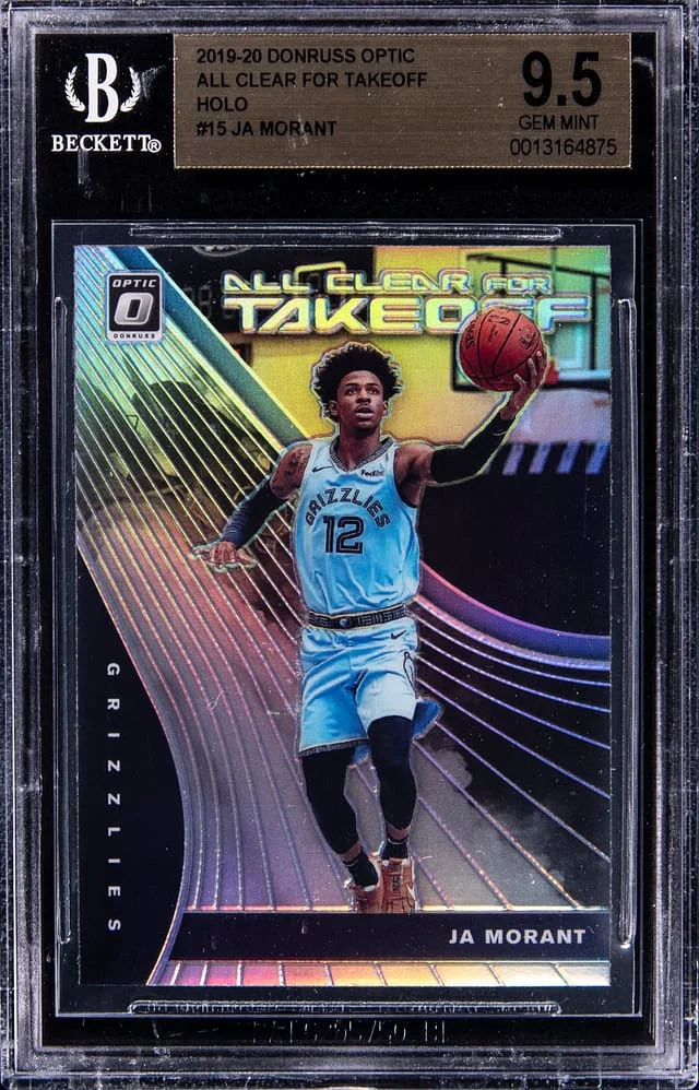 2019-20 Donruss Optic Ja Morant All Clear For Takeoff Holo #15 card image