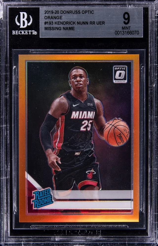 2019-20 Donruss Optic Kendrick Nunn Orange Error Missing Name #193 card image