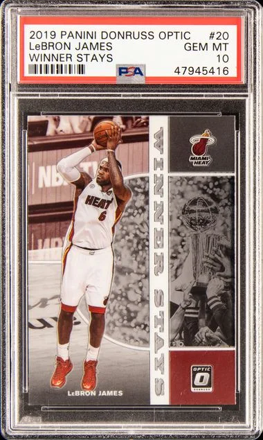 2019-20 Donruss Optic LeBron James Winner Stays #20 card image