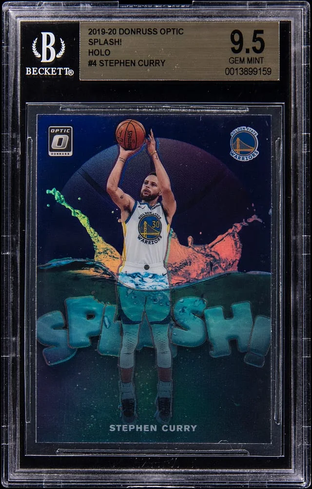 2019-20 Donruss Optic Stephen Curry Splash! Holo #4 card image