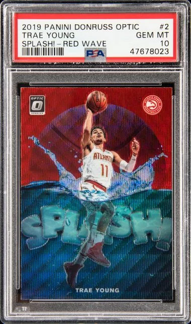 2019-20 Donruss Optic Trae Young Splash! Red Wave #2 card image