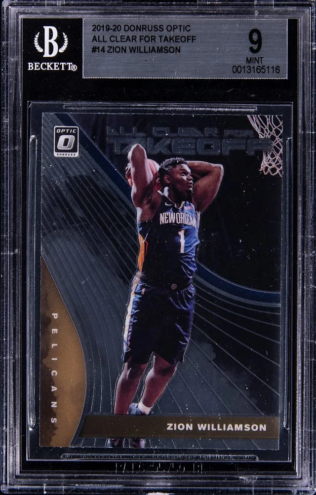 2019-20 Donruss Optic Zion Williamson All Clear For Takeoff #14 card image