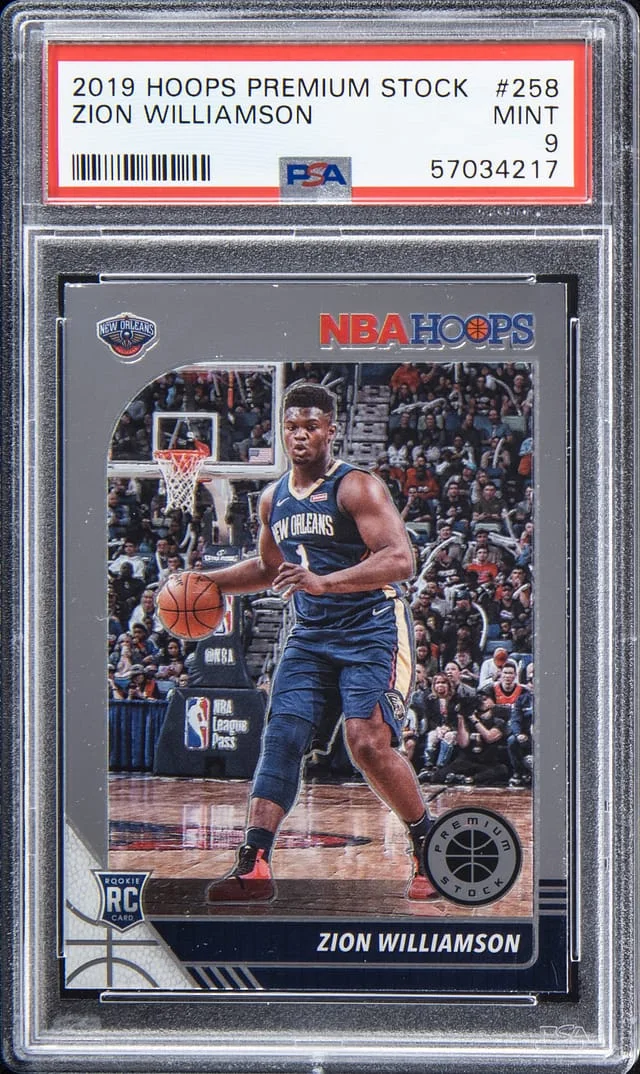 2019-20 Hoops Zion Williamson Premium Stock #258 card image