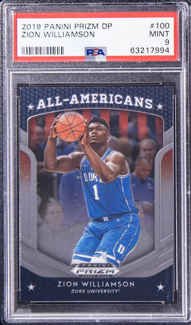 2019-20 Panin Prizm Draft Picks Zion Williamson #100 card image