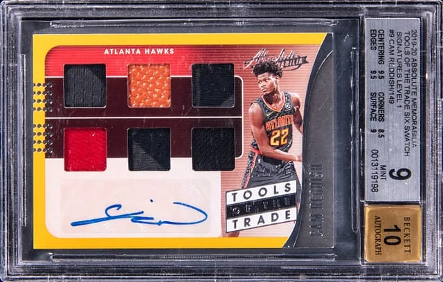 2019-20 Panini Absolute Cam Reddish Memorabilia Tools of The Trade Six Swatch Signature Level 1 #TT6-CRD card image