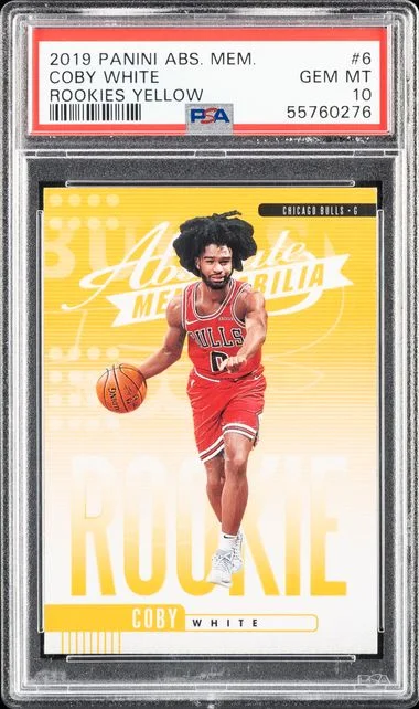 2019-20 Panini Absolute Coby Memorabilia Rookies Yellow #6 card image