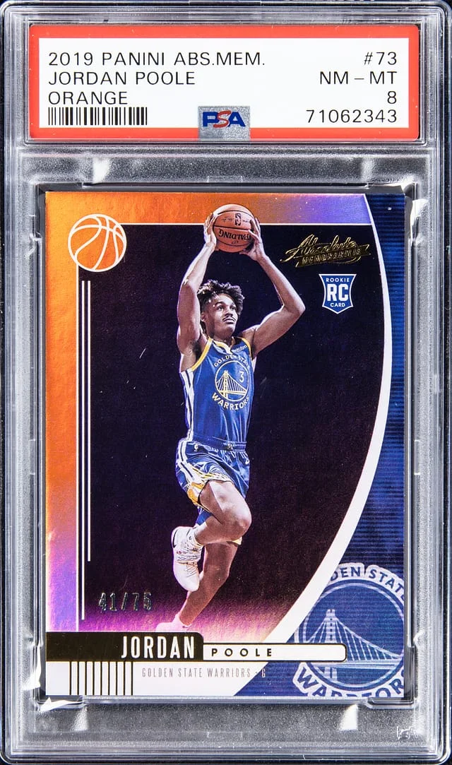 2019-20 Panini Absolute Jordan Poole Memorabilia Orange #73 card image