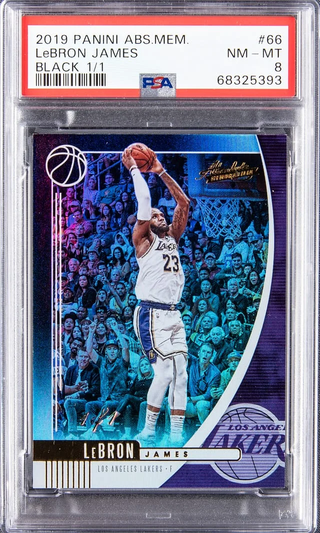 2019-20 Panini Absolute LeBron James Memorabilia Blue #66 card image